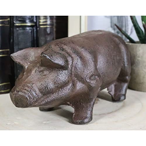 1 Pcs Cast Iron Country Rustic Farmhouse Swine Pig Bacon Decor Paperweight Figurine #TOP25