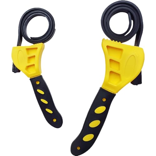 Rubber Strap Wrench Set,2-Piece Adjustable Spanner for Pipes,Jars,Oil Filters & Plumbing Tasks Universal Grip for DIY,Automotive & Home Use (6" & 8")
