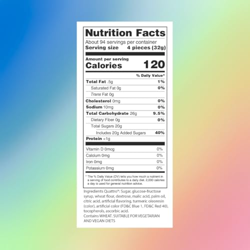 Sour Power Premium Quattro Candy Belts – The Original Sour Candy Since 1985 – 6.6 lb Bulk Bag (Pack of 3) – Vegan, Non-GMO, Gelatin Free – Soft, Chewy, Sweet & Tart Retro Treats