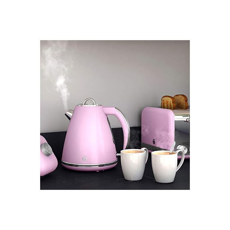 Swan SK19020PN Retro 1.5 Litre Jug Kettle 3KW Pink