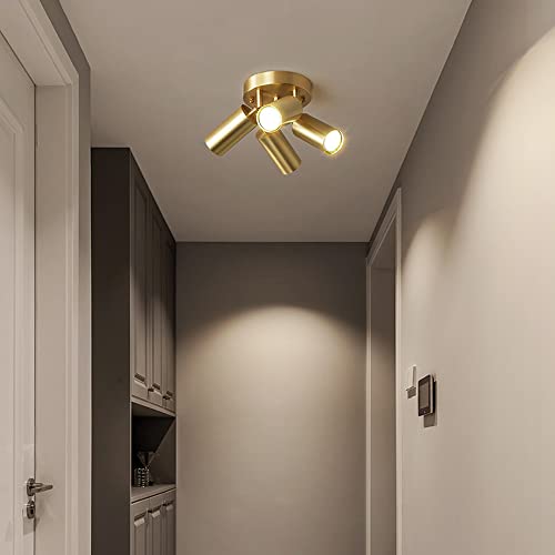 Spot de plafond en cuivre rail fixe éclairage réglable intérieur - 3