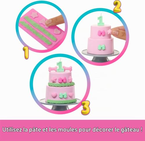 Barbie Cadeau Surprise Coffret poupée et Accessoires Cœurs Étincelants de la Collection Fête d’Anniversaire avec 10 Surprises Dont des éléments Qui changent de Couleur JFG71 - vue 6