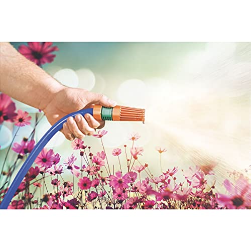 Mangueira Flex Azul em PVC 2 Camadas para jardim 15 m com engate rosqueado e esguicho - Tramontina