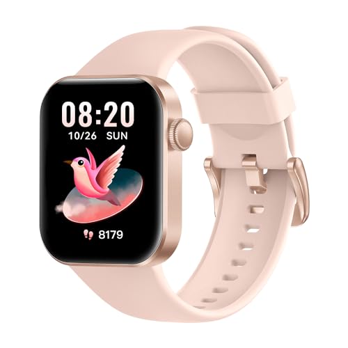 Reloj Inteligente Mujer Hombre, 1.85' Smartwatch con Llamadas Bluetooth, 140+ Modos Deportivos Smart Watch con SpO2/Pulsómetro/Monitor de Sueño/Podómetro, Impermeable IP68 Smart Watch Para Android iOS