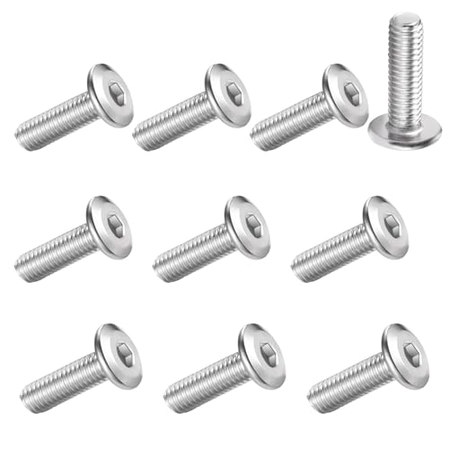 10本入り 極低頭六角穴付ボルト M6x20mm ステンレス製 キャップボルト DIY 自動車 電気設備 家具組み立て 固定や接合用