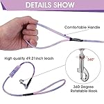 Giantree Cat Harness with Leash and Collar Set, Adjustable H-Shaped Kitten Harness Escape Proof Harness Glow in The Dark for Kitty Outdoor Walking (Gradient Purple) - Image 5