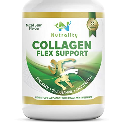 Nutrality Natürliches Kollagen mit Glucosamin und Chondroitin Kräuterkomplex für Männer und Frauen, 500 ml Flüssigkeit, 33-Tage-Vorrat Cover