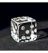 QFkris 2" Glass Polyhedral Dice Block Paperweight Decorative 3D Laser Etched Clear Crystal Art Cu...