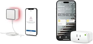 Eve Water Guard - Smart Home Water Leak Detector, 6.5 ft Sensing Cable, 100 dB Siren & Energy (Matter) - Smart Plug, App and Voice Control, 100% Privacy, Matter Over Thread, Works