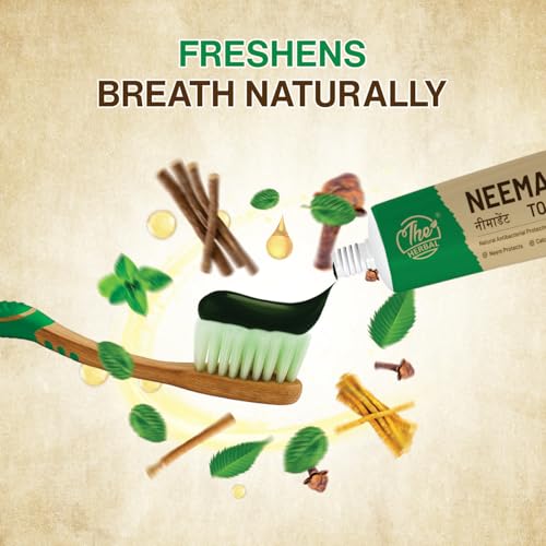 Image of Neemadent Neem Toothpaste 150g | Strong Teeth, Cavity Protection, Reduce Plaque & Prevents Bad Breath | Herbal Toothpaste with Neem & Clove | Antibacterial Gum Care | Pack of 2