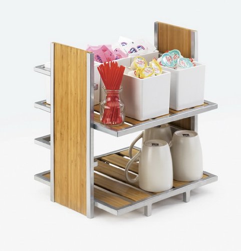 Cal-Mil 1278 Eco Modern 2 Tier Merchandiser, 15" Height, 14" Width, 11.5" Length
