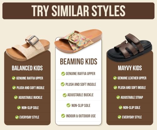 Image of Project Cloud Girls Sandals - Adjustable Buckle Girls Slides with Plush and Soft Insole Kids Sandals - Non-Slip and Lightweight Slides for Kids