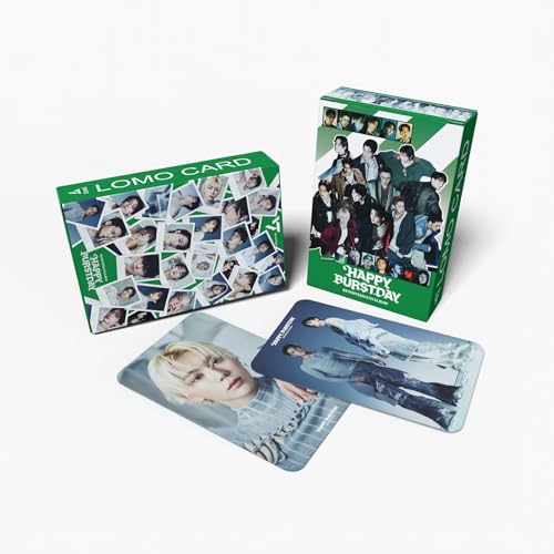 TuYines SEVENTEEN fotokartki, 55 sztuk seventeen Lomo Card, Happy Burstday Album Kartki na zdjęcia, seventeen, must-have dla fanów K-pop (zielone)
