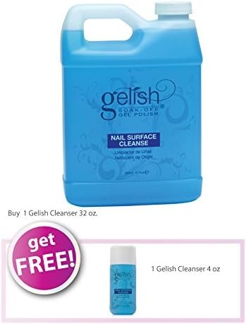 Harmony Gelish Nail Gel Surface Cleanse - 32 oz + 1 FREE Cleanser 4 oz