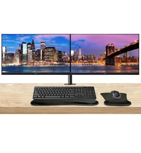 Image of Acer Vero V7 V277 E BIP 27 inch 1080P FHD 100Hz 4ms Widescreen LCD Monitor, 2-Pack Bundle with HDMI, DisplayPort, Desk Mount Dual Monitor Stand, MK270 Wireless Keyboard & Mouse, Gel Mouse & Wrist Pad