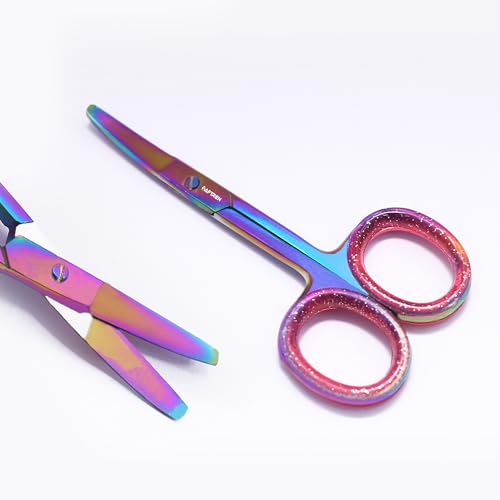 Tijeras para cutículas, limas de uñas de acero inoxidable, tijeras de uñas con hoja curva, pinzas para recortar, kit para cejas, vello de nariz, manicura, pedicura, uñas de los pies, juego para mujere