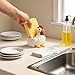 Bicuzat Ceramic Retro White Rooster Shape Sponge Holder for Kitchen Sink, Compact Sink Caddy Organizer, Scouring Pad and Dish Sponge Holder, A