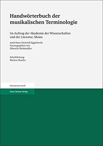 Preisvergleich Produktbild Handwörterbuch der musikalischen Terminologie