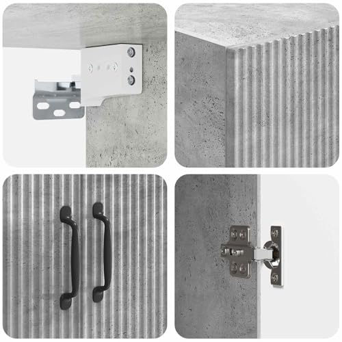 Armario de pared para cocina o baño con estante y puertas modernas 7