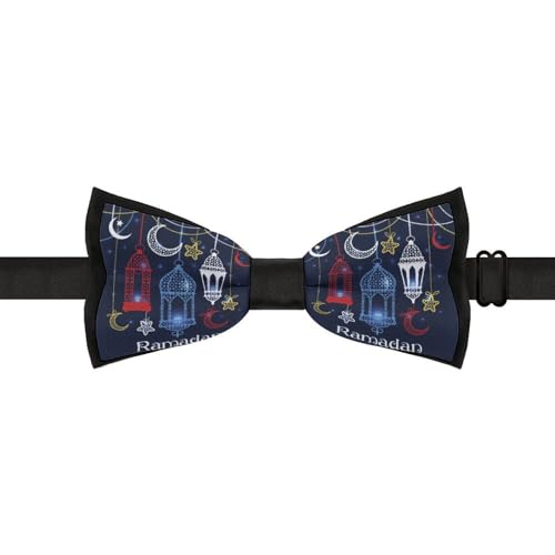 GoasNei Ramadan Kareem Bow Tie for Men Adjustable Necktie Funny Tie Neck Ties for Weddings Party