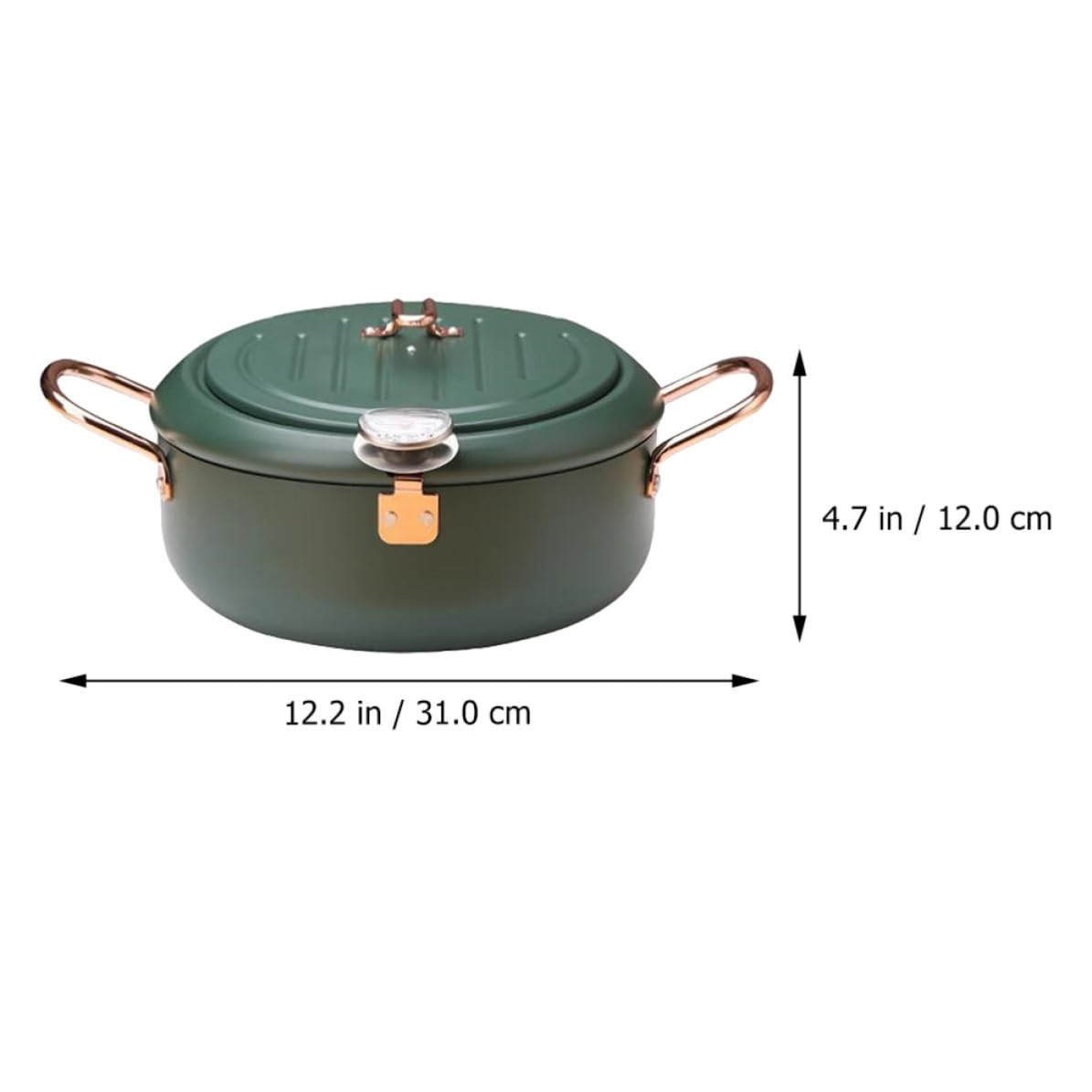 Poêle Antiadhésive pour Plaque à Induction et Gaz Verte Friteuse Japonaise Mini en Acier au Carbone Poêle à Frire Tempura, Usage Domestique