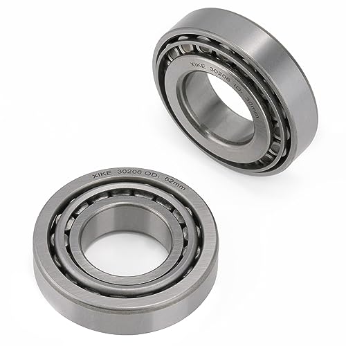 XiKe 2 pièces 30206 Taille 30x62x17.25mm Roulements à rouleaux coniques, pour ATV｜Voiture｜Camion｜Roue de remorque｜Transmission｜Moteur etc.