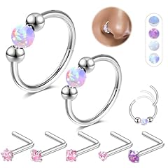 Silver-7pcs Pink opal