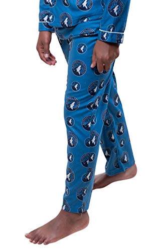 Image of Ultra Game Youth NBA Official 2-Piece Super Soft Button Down Pajamas Set