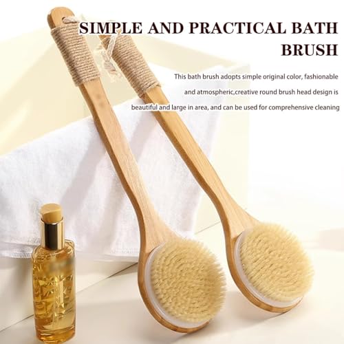 Brosse de douche long manche hêtre brossage corps sec humide - 6