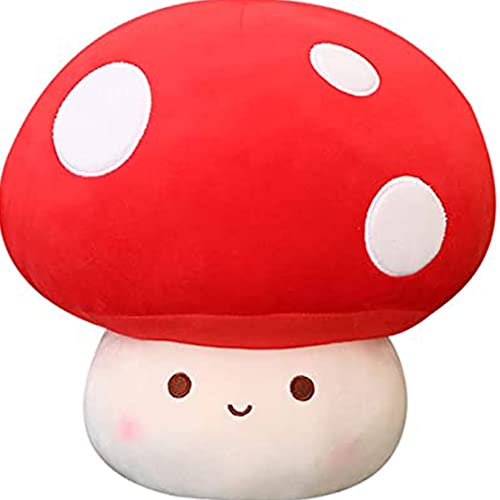 Image of WeBingo Mushroom Plush Pillow, 9 in Cute Mushroom Decor Stuffed Animal Toy | Giant Soft Stuffy for Girl Boy Adult Birthday Christmas Valentine's Day Gifts