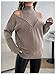 MakeMeChic Women's Maternity Turtleneck Sweater Cold Shoulder Mock Neck Long Sleeve Pullover Knit Tops Khaki X-Large