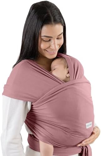 Carriers & Accessories - Comfy Cubs Baby Wrap Carrier - Soft & Secure Fit Cotton Blend Baby Carrier Newborn to Toddler - Hands-Free & Lightweight Infant Wrap - Adjustable, One Size Fits All Toddler Sling - Mauve