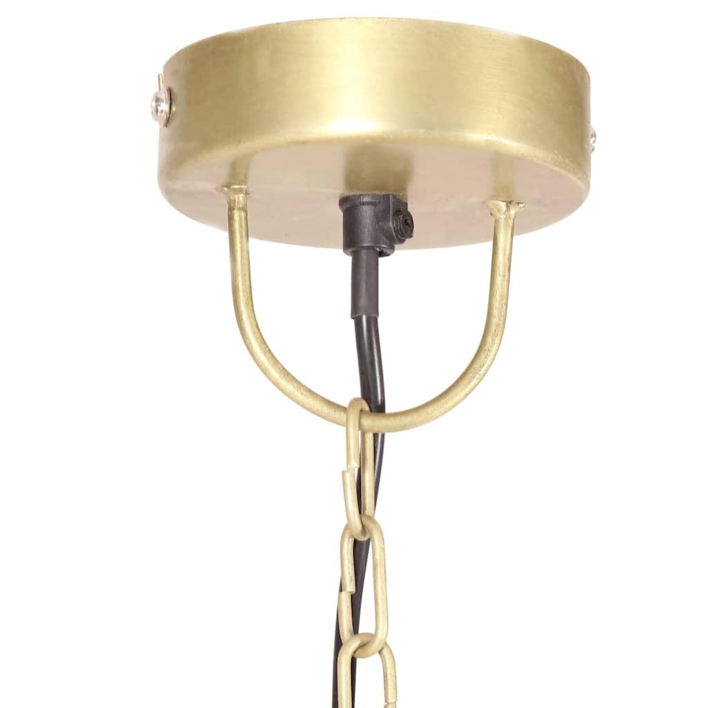 Przemysłowa okrągła lampa wisząca 32 cm mosiądz E27 25 W