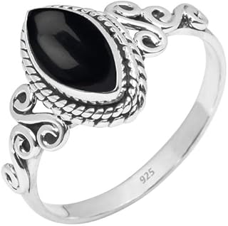 Gemstone Ring 925 Sterling Silver Statement Ring For Women and Girls Handmade Rings Natural Gemstone Ring Promise Ring For Christmas Gift For Her