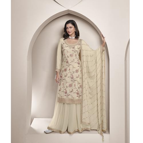 New Indian/Pakistani Designer Georgette Party Wear Anarkali Suit Sharara StyleDesigner2