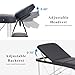 YOUNIKE Massage Tables Portable Lash Bed for Eyelash Extensions Professional Aluminum 3 Folding Lightweight Height Adjustable Facial Spa Beauty Salon Tattoo Home Black