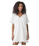 sandro robe Col en V Splendid Robe Sandro à œillets pour femme, blanc, Taille M