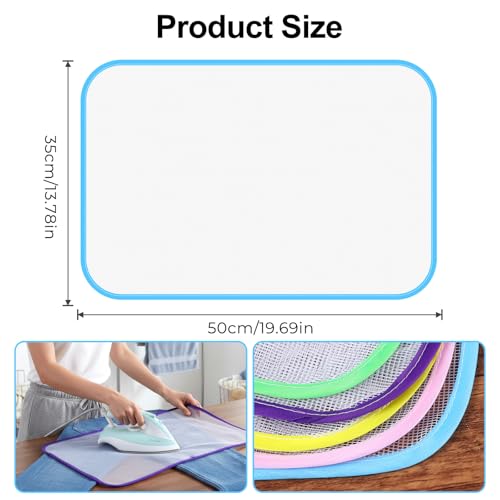 Image of 5 Pack Protective Ironing Pressing Pad Pressing Cloth for Ironing Heat Resistant Mesh Protector Protective Iron Scorch Mesh Cloth to Protect Clothes Iron Mat for Sewing Delicate Fabrics Silk Wool
