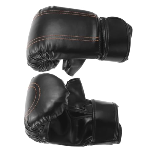 Guantes de boxeo ergonómicos de PU negro que evitan lesiones al entrenar