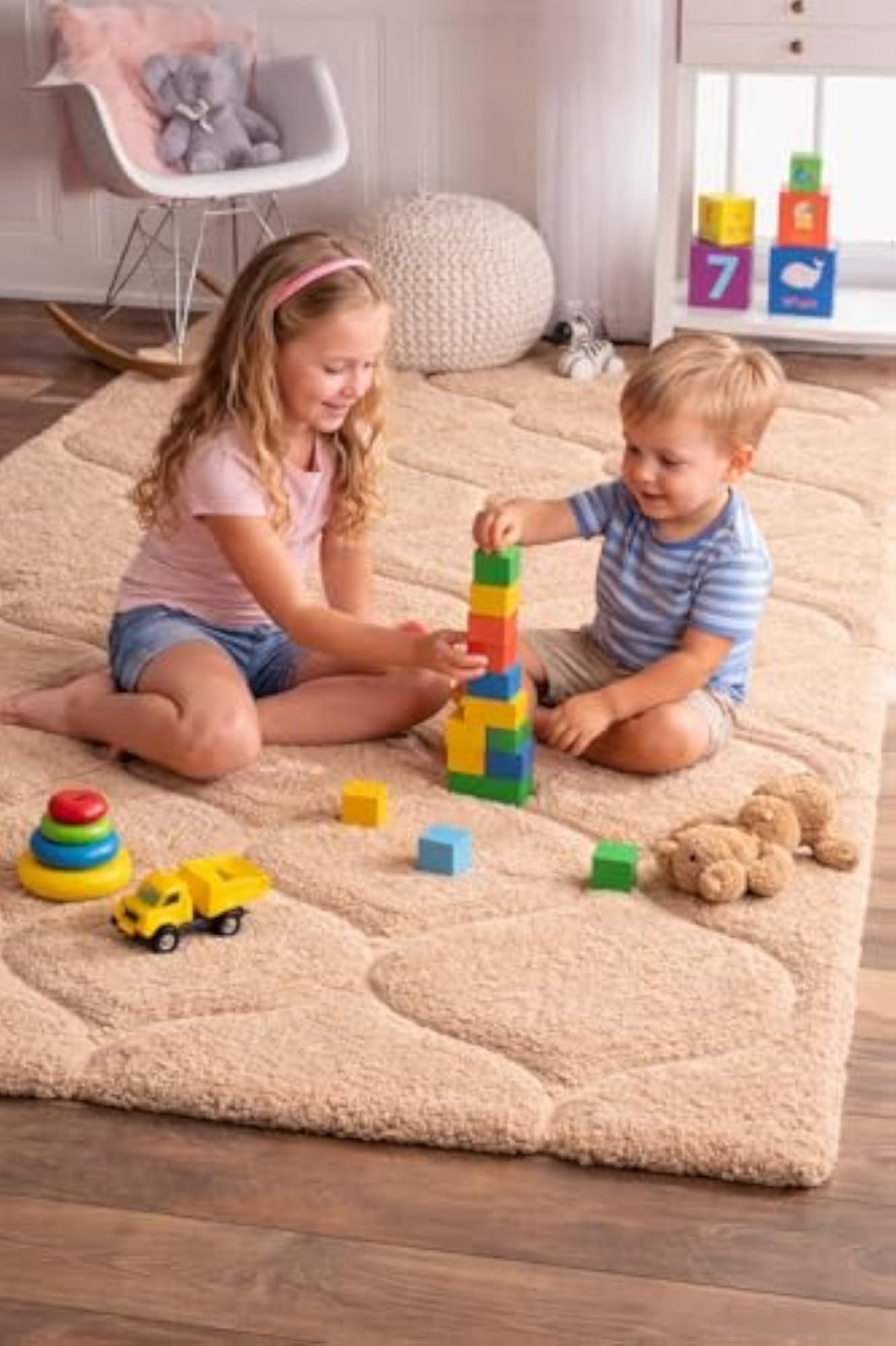 Microfiber Polyester Fluffy Carpet for Dinning Room, Bedroom, Kitchen