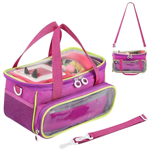 TIANHENGMart Étui de transport élégant et portable pour ensemble Toniebox Protégez vos jouets musicaux pendant vos voyages, violet