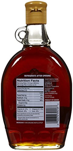 Shady Maple Farms Organic Grade A Dark Glass Maple Syrup, 16.9 Oz #TOP1