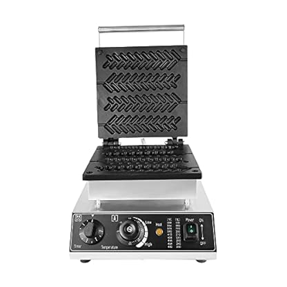 Kommerzieller Waffeleisen,Waffeln Maschine 1750W Waffeleisen für Weizenähren,AntihaftWaffelmaschine,Teflonbeschichtetes Waffeleisen für 4 Stielwaffeln – Bild 3