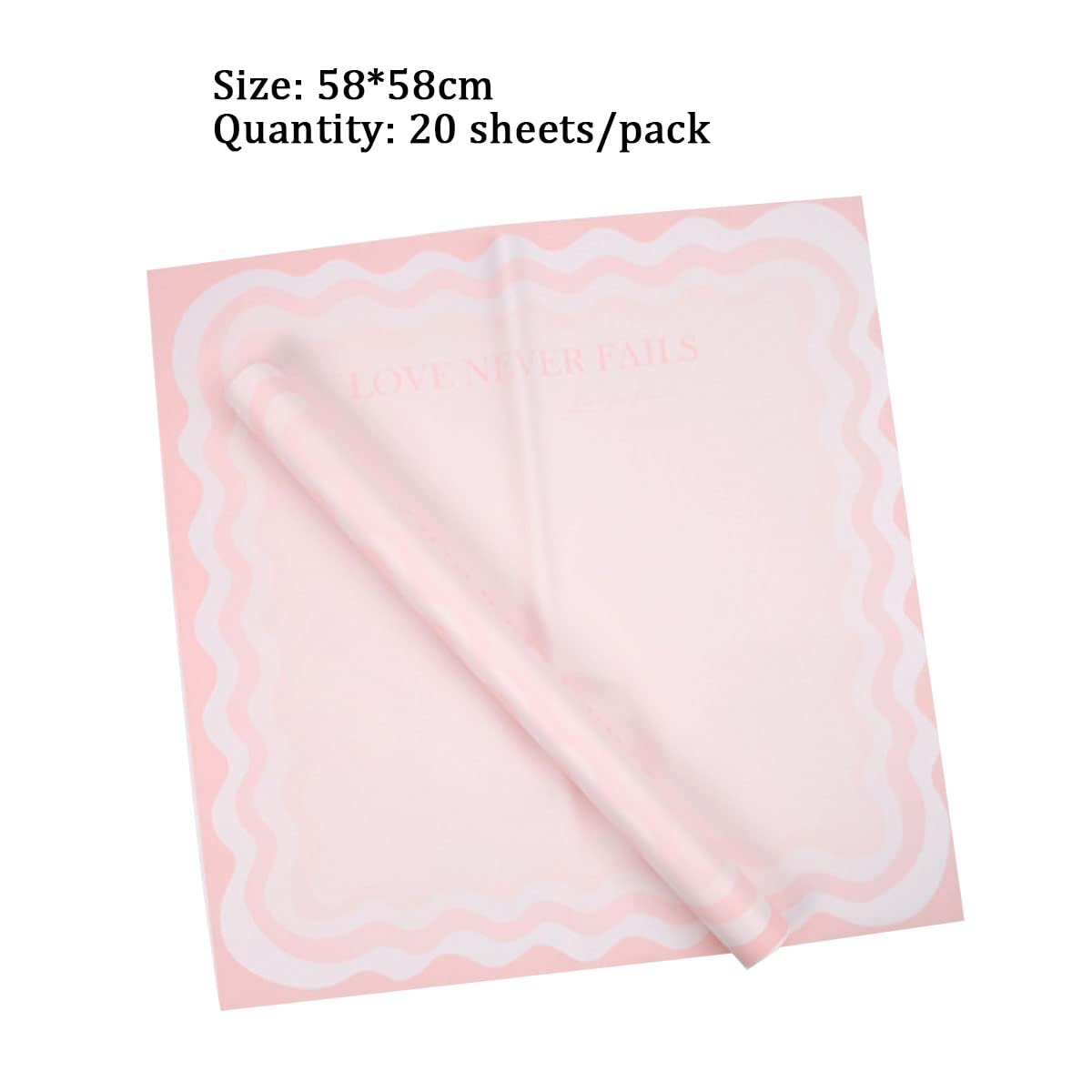 Papier kwiatowy na bukiety, papiery do pakowania kwiaty opakowania na prezenty papier kraftowy kwiaciarnia papier do pakowania bukiet dla majsterkowiczów bukiet róż ślubnych(Size:Rose Pink)