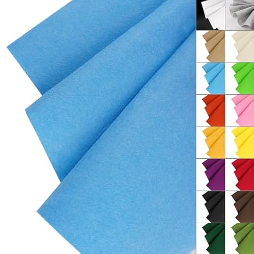 Tela de fieltro azul cielo de 36 x 36 pulgadas (1 yarda cuadrada), cuadrado de fieltro suave de 1,6 mm de grosor para manualidades, costura, bricolaje, decoración de proyectos de arte | Ya disponible en tu tienda friki favorita! En mundofriki.es!