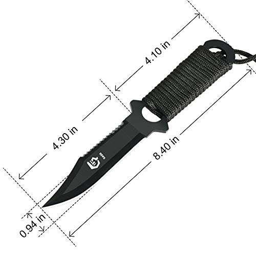 Gasher Scuba Diving Knife With Leg Straps & Sheath, Razor Sharp - Lightweight Diving Equipment For Spearfishing, Snorkeling, Hunting, Rescue & Water Sports #TOP3