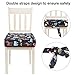 Toddler Booster Seat for Dining Table, Adjustable Double Seat Belt Washable Waterproof Child Booster Seat for Table, Portable Booster Seats Travel Increase Cushion (Black)