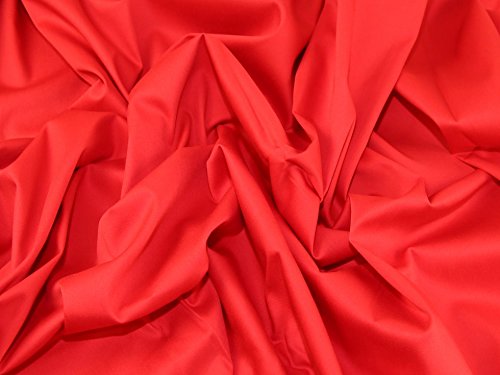 Plain Jardin Stretch Cotton Sateen Dress Fabric Red Per Metre | Desertcart  Belize