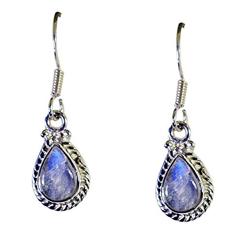 Boucles d'oreilles argent 925 pierre de lune cadeau anniversaire - 4