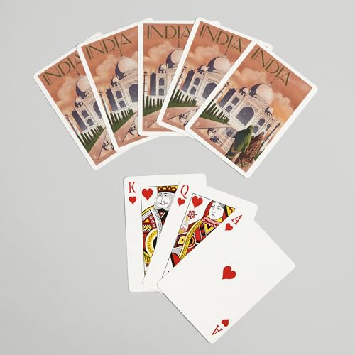Baraja de cartas Póker estilo Taj Mahal India miniatura 7